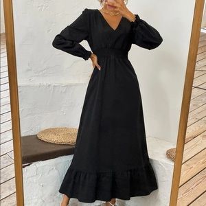 SHEIN maxi ruffle dress